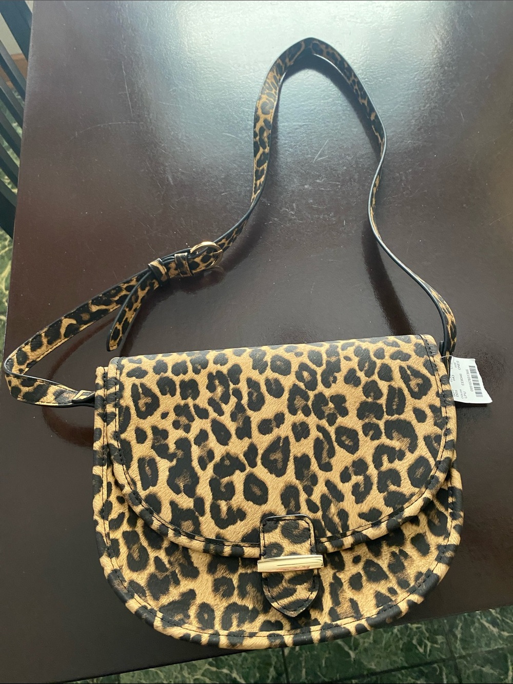 Leopard Print Crossbody Shoulder Bag - Tan/Black J. Crew